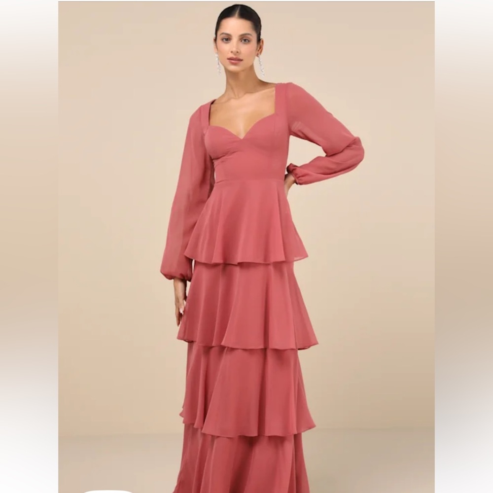 Lulu's Tiered Long-Sleeve Dress